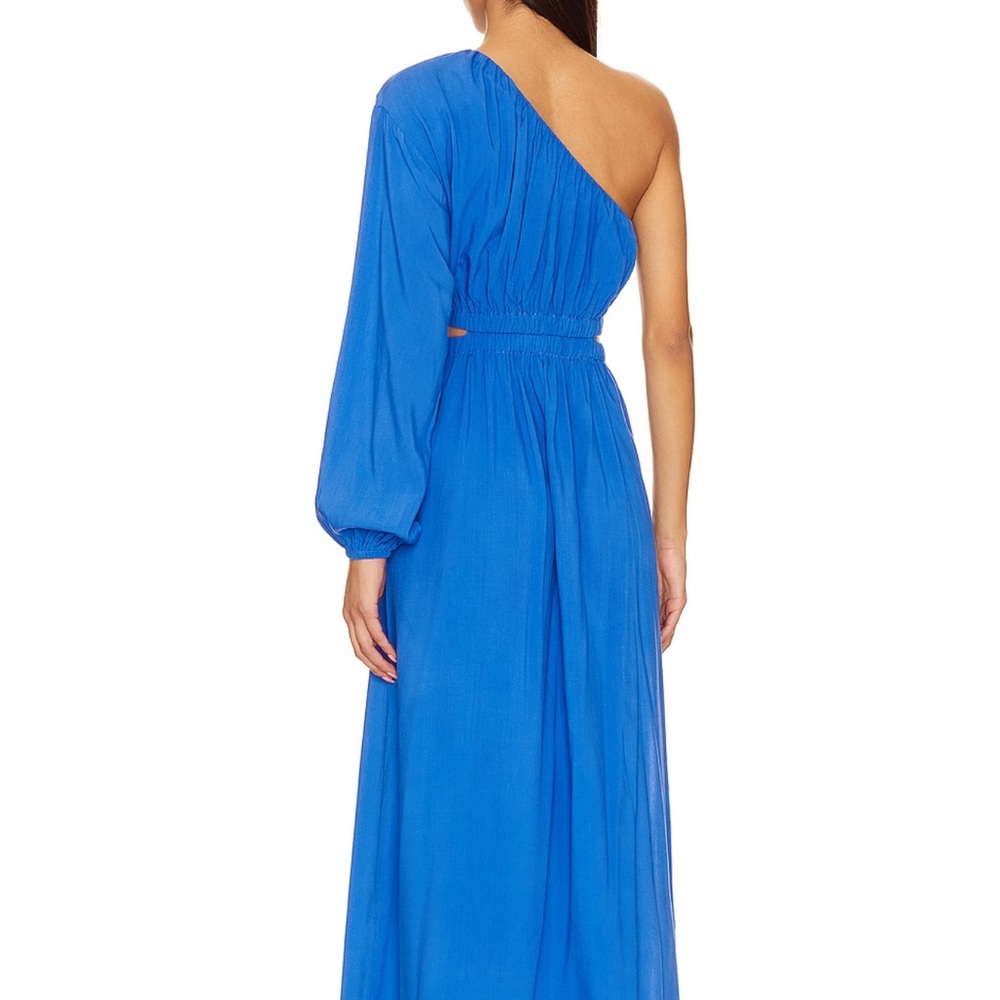 Blue one shoulder summer dress - Picture 4 of 4